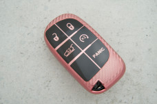 Чохол JEEP Chrysler/Dodge карбон рожевий поліуретан 