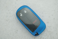 Чехол Jeep Dodge Chrysler синій карбон поліуретан, універсальний