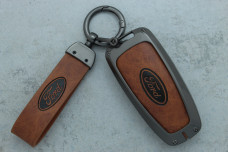 Чохол Ford сірий коричневий метал шкіра універсальний