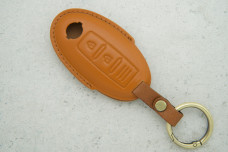 Чохол Nissan  (Juke, Micra) коричнева шкіра 2 кнопки