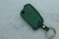 Чохол VW зелений шкіра