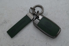 Чохол KIA сірий зелений метал шкіра універсальний