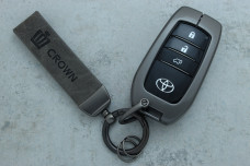 Чохол Toyota сірий метал шкіра