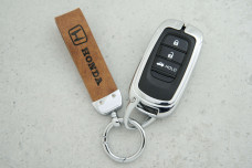 Чохол Honda коричнева шкіра + метал