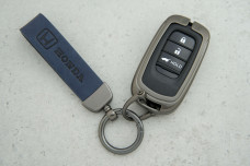 Чохол Honda синій сірий метал шкіра