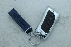 Чохол Lexus синій метал шкіра