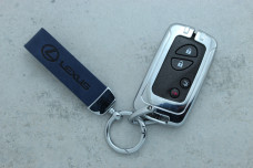 Чохол Lexus синій метал шкіра