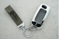 Чохол Renault сірий метал + шкіра