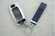 Чохол Renault синя шкіра + метал