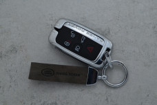 Чохол Land Rover сірий метал шкіра