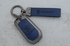 Чохол Peugeot сірий синій метал шкіра універсальний