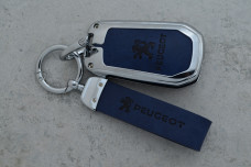 Чохол Peugeot синій метал шкіра універсальний