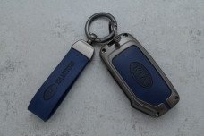 Чохол KIA сірий синій метал шкіра універсальний