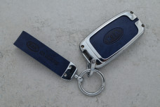 Чохол KIA синій метал шкіра універсальний