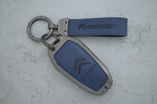 Чохол Citroen сірий синій метал шкіра універсальний