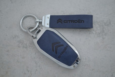 Чохол Citroen синій метал шкіра