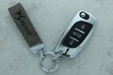 Чохол Citroen сірий металик + шкіра