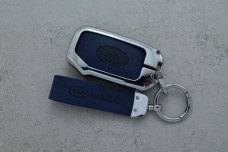 Чохол KIA синій метал шкіра універсальний