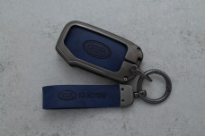 Чохол KIA сірий метал шкіра універсальний