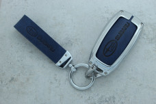 Чохол Subaru синій метал шкіра універсальний