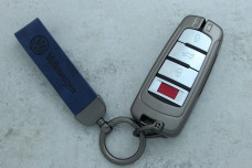 Чохол VW сірий метал шкіра