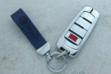 Чохол VW синій, метал шкіра