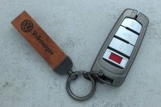 Чохол VW сірий метал шкіра