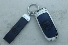 Чохол Fiat синій метал шкіра універсальний