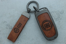 Чохол Fiat сірий коричневий метал шкіра універсальний