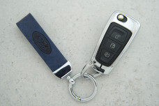 Чохол Ford синя шкіра + метал, універсальний