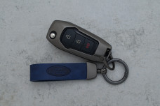 Чохол Ford сірий синій метал шкіра універсальний