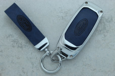 Чохол Ford синій метал шкіра