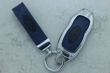 Чохол Ford синій метал шкіра