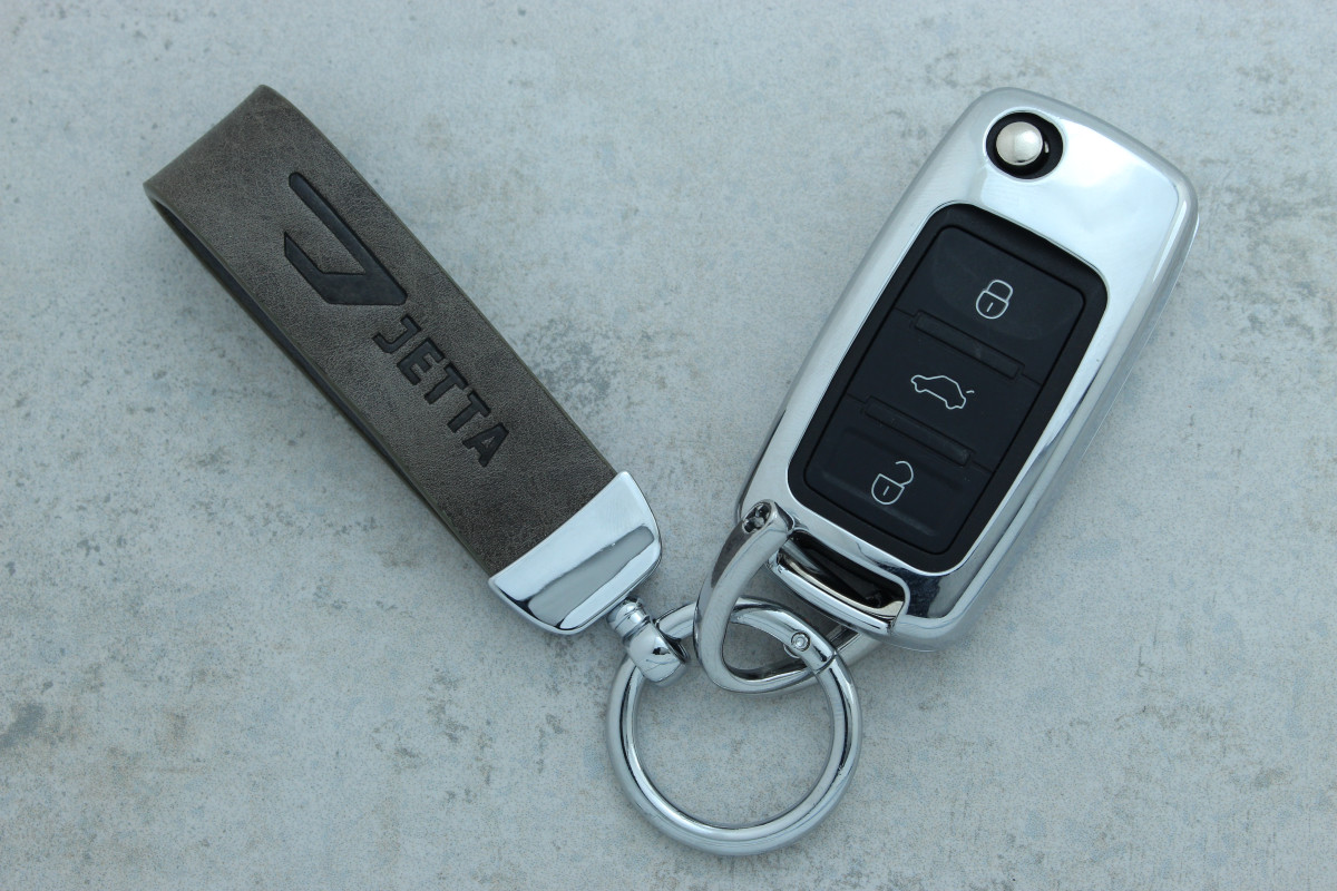 Чохол VW сірий метал + шкіра