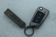 Чохол VW сірий метал шкіра