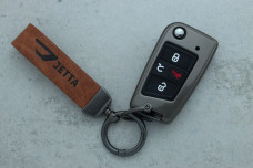 Чохол VW сірий метал шкіра