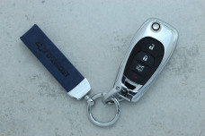 Чохол Chevrolet синій метал шкіра універсальний