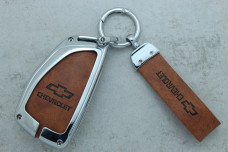 Чохол Chevrolet коричневий метал шкіра