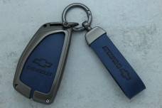 Чохол Chevrolet сірий синій метал шкіра