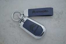 Чохол Citroen синій метал шкіра універсальний