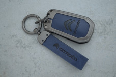 Чохол Citroen сірий синій метал шкіра універсальний