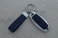 Чохол Infiniti синій метал шкіра універсальний