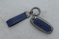 Чохол Infiniti сірий синій метал шкіра