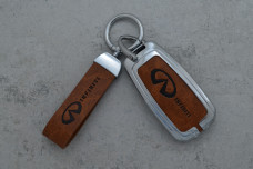 Чохол Infiniti коричневий метал шкіра універсальний