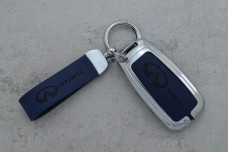 Чохол Infiniti синій метал шкіра універсальний