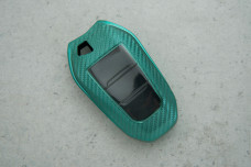 Чохол Peugeot карбон зелений поліуретан