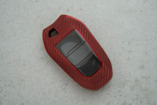 Чохол Peugeot карбон червоний поліуретан