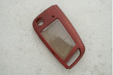 Чохол VW карбон червоний поліуретан