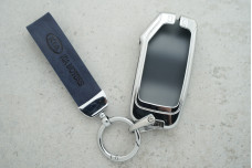 Чохол KIA синій шкіра + метал