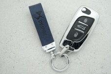 Чохол Citroen синій шкіра + метал універсальний